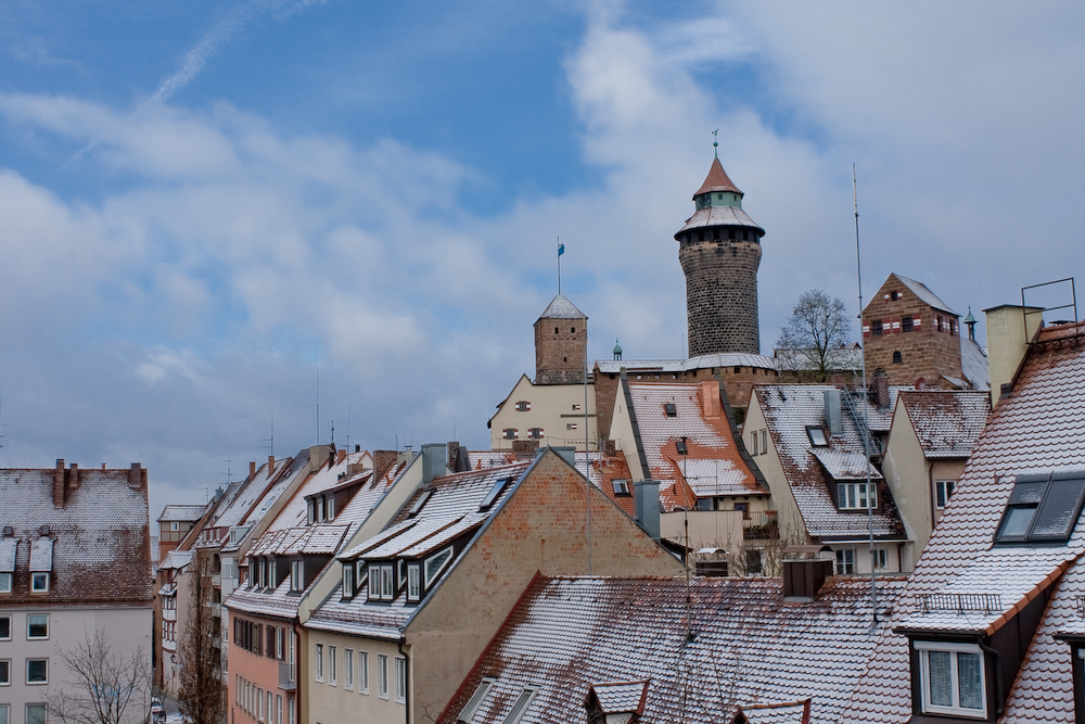 Der erste Schnee in Nürnberg