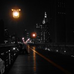 recolored brooklyn bridge, new york city